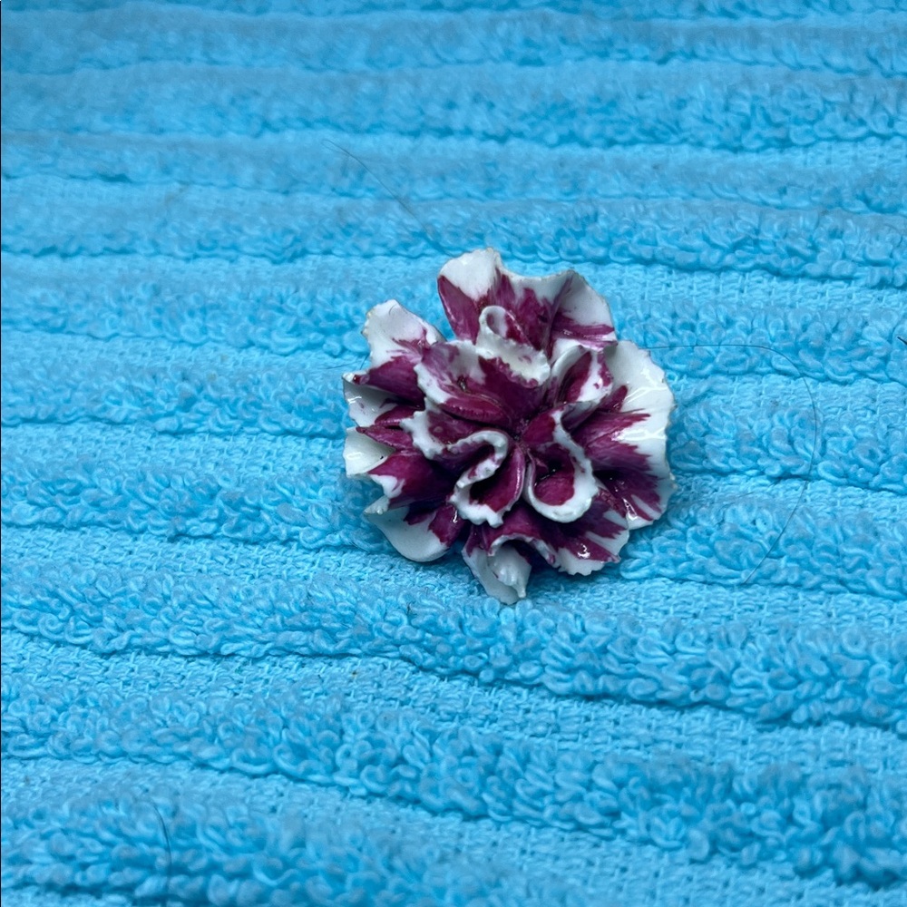 Floral Accessory in White and Purple